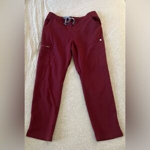 Figs Womens Scrub Pants Petite Maroon